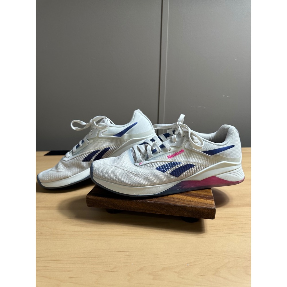 Reebok Nano X4 Womens Training Shoes White Pink Blue 100074686 Cross Trainer